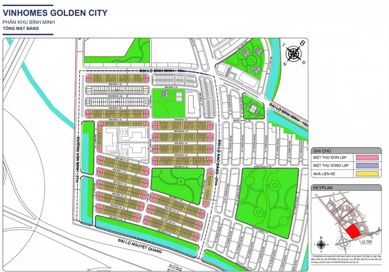 Mặt bằng 3 tổng mặt bằng phân khu bình minh vinhomes golden city