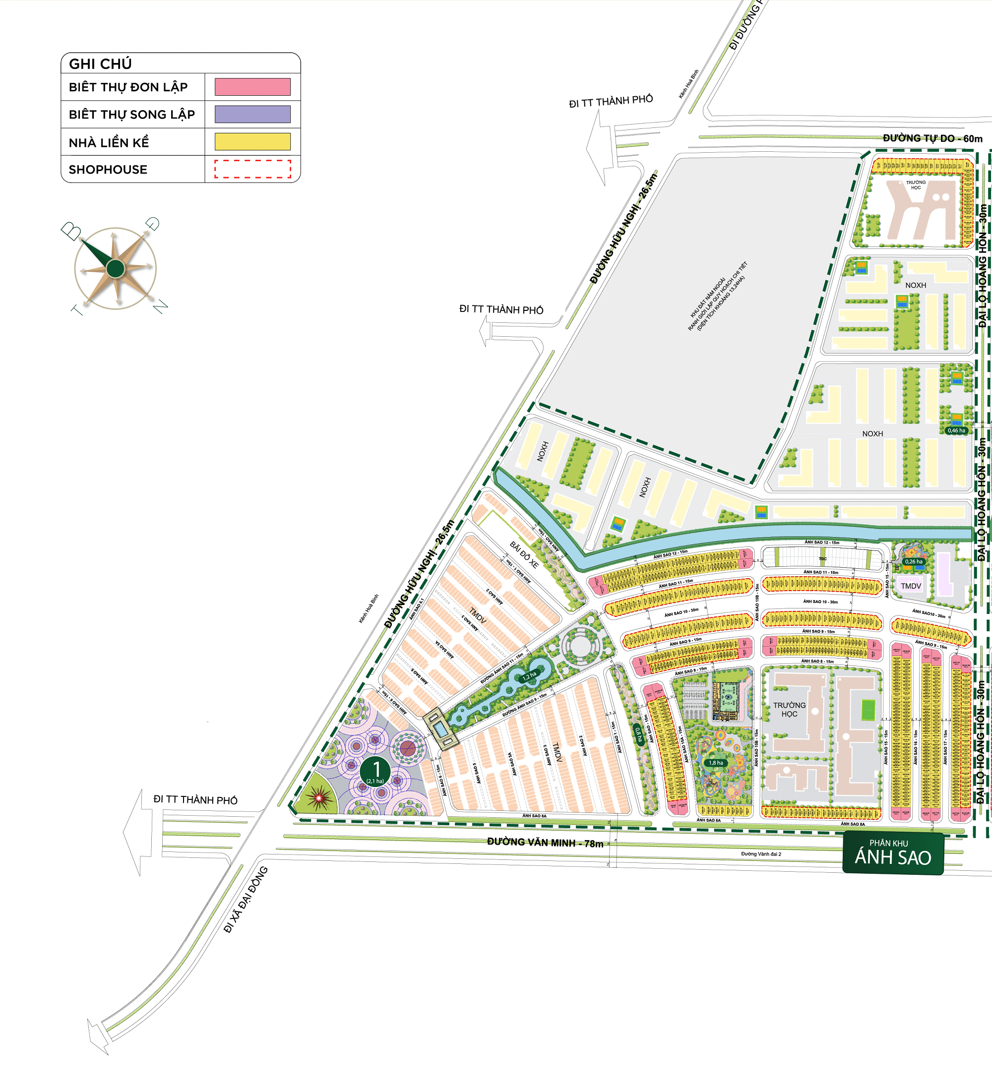 Vinhomes Golden City: Biểu Tượng Của Đẳng Cấp Thượng Lưu Nơi Cửa Ngõ Phồn Hoa Của Hải Phòng 4 Phân khu Ánh Sao